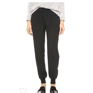 Joie black silk joggers